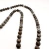 men brown beads sterling silver spacers and dagger pendant necklace