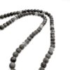 men gray beads sterling silver spacers and dagger pendant necklace
