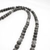 men gray beads sterling silver spacers and dagger pendant necklace