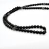 men black beads sterling silver spacers and dagger pendant necklace