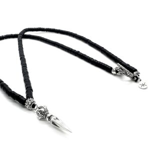 SMALL DAGGER SPIKES HEISHI BEADS NECKLACE