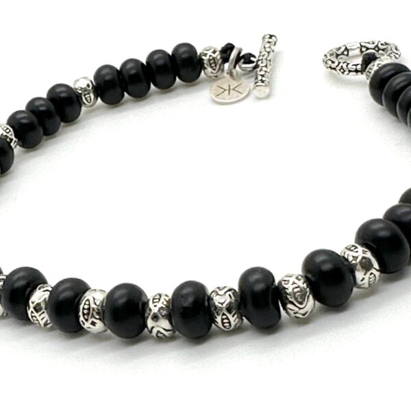 onyx sterling silver bracelet