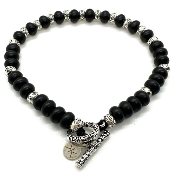 onyx sterling silver bracelet