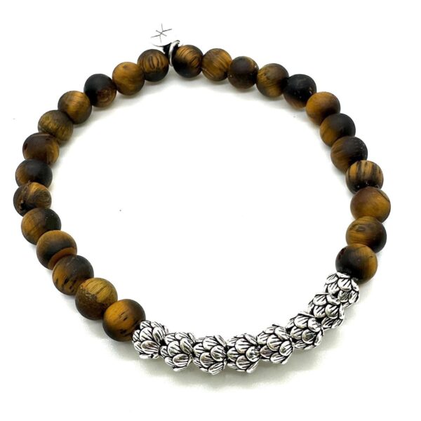 tiger eye sterling silver bracelet