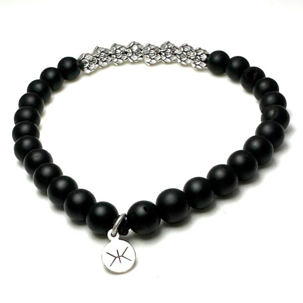 onyx sterling silver bracelet