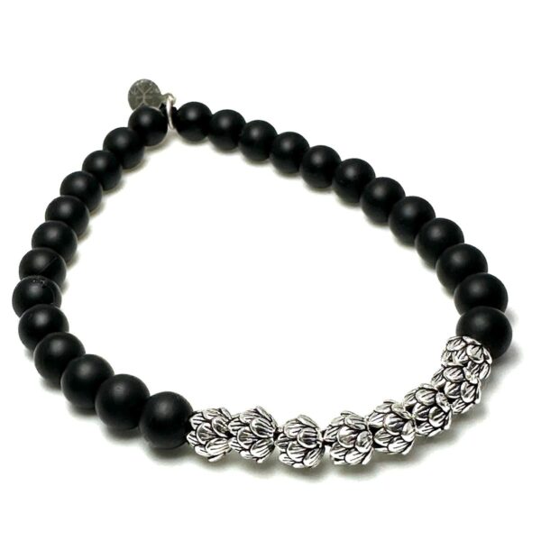 onyx sterling silver bracelet