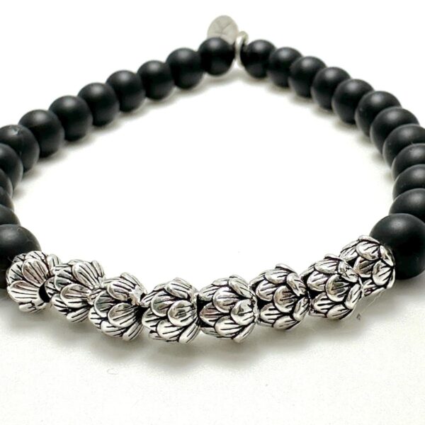 onyx sterling silver bracelet