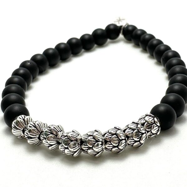 onyx sterling silver bracelet