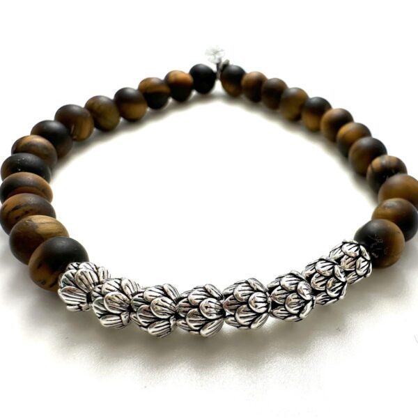 tiger eye sterling silver bracelet