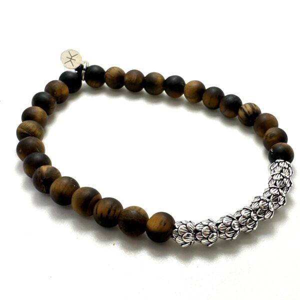 tiger eye sterling silver bracelet