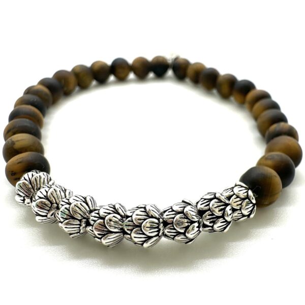 tiger eye sterling silver bracelet