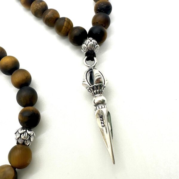 tiger eye sterling silver necklace