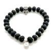 LAVA BEADS SKULL BRACELET